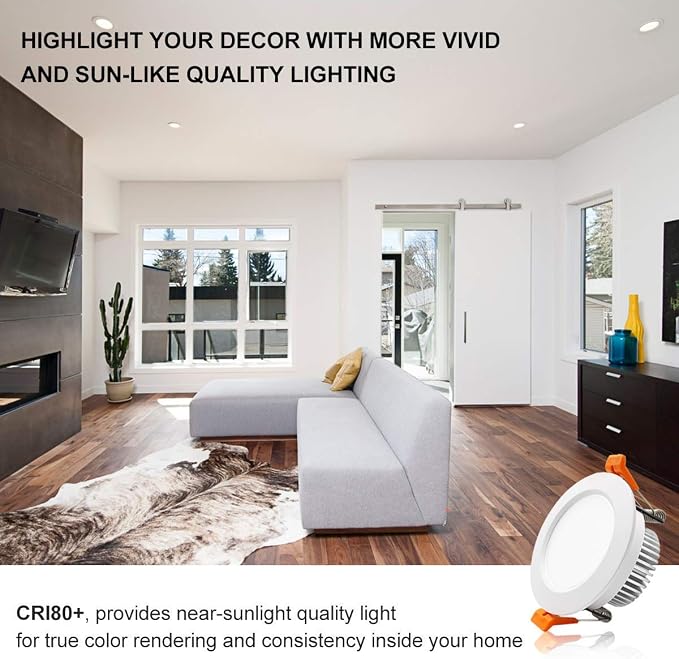 2 Inch LED Recessed Lighting, Dimmable Downlight 3W(35W Halogen Equivalent), CRI80, 5000K Daylight White Ceiling Light with LED Driver(1 Pack)