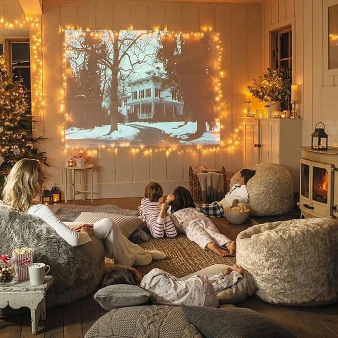 Warm White Christmas String Lights, 98FT 200 LED Fairy Lights Indoor | Up to 8 Sets, 8 Modes with Memory, Connectable, Transparent Wire, IP65 Waterproof Outdoor Decor for Classroom, dorm, Bedroom