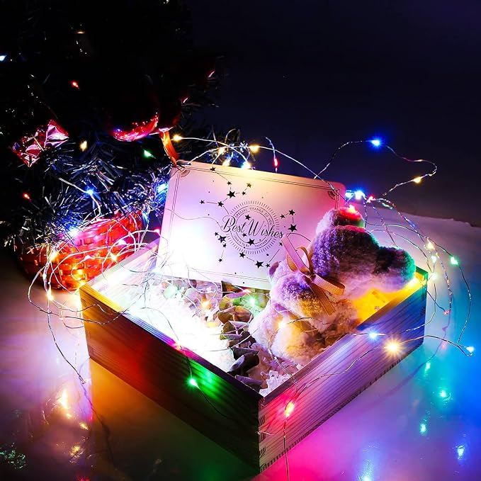16 Pack 30 Led Fairy Lights Battery Operated String Lights 10 Feet Waterproof Twinkle Lights Mason Jar Lights Silver Wire Fireflyfor Christmas Party Multicolor…