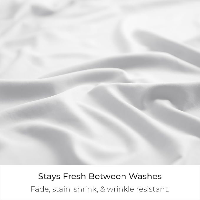 Mellanni Bed Skirt Queen Size - Tailored Drop Bed Skirting | 15-Inch Pleated Dust Ruffle - Hotel Luxury Bedding - Wrinkle, Fade, Stain Resistant - 1 Bedskirt (Queen, White)