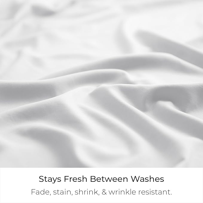 Mellanni Bed Skirt Cal King Size - Tailored Drop Bed Skirting | 15-Inch Pleated Dust Ruffle - Hotel Luxury Bedding - Wrinkle, Fade, Stain Resistant - 1 Bedskirt (Cal King, White)