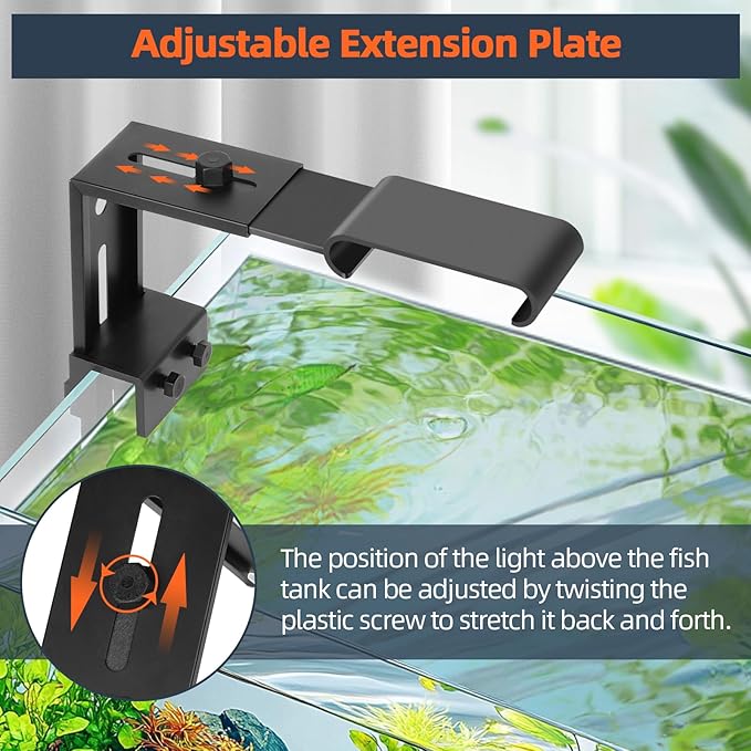 hygger Aquarium Light Clip Holder (for HG-957),1 Piece, Aquarium Fish Tank Light Riser/Holder/Bracket/Stand/Mount