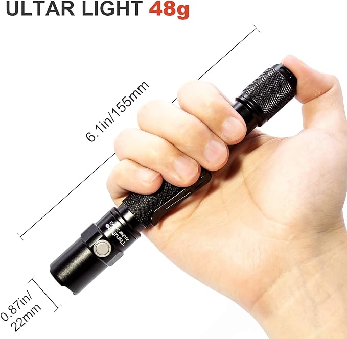 ThruNite Archer 2A V3 LED Flashlight, High Lumens AA Flashlight, IPX8 Waterproof Dual Switch Bright Flashlight for Hiking Emergency Power Outage - Cool White