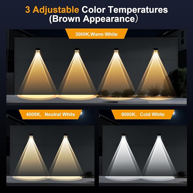 Super Long Lasting Solar Fence Lights Outdoor,Deck Lights Waterproof,Perfect for Winter and Rainy Days,Dusk to Dawn High Brightness Solar Lighting for Wall,Step,Yard,Patio,Backyard (8Pack,Brown)
