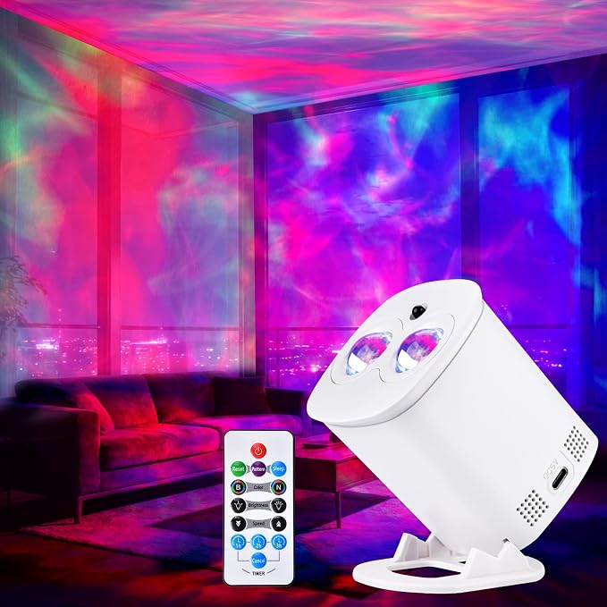 Galaxy Projector for Bedroom, Nebula Ceiling Led Lamp with Remote & Timer, Night Light Gifts for Kids,Room Decor/Birthdays/Christmas/Party/Tiktok Live