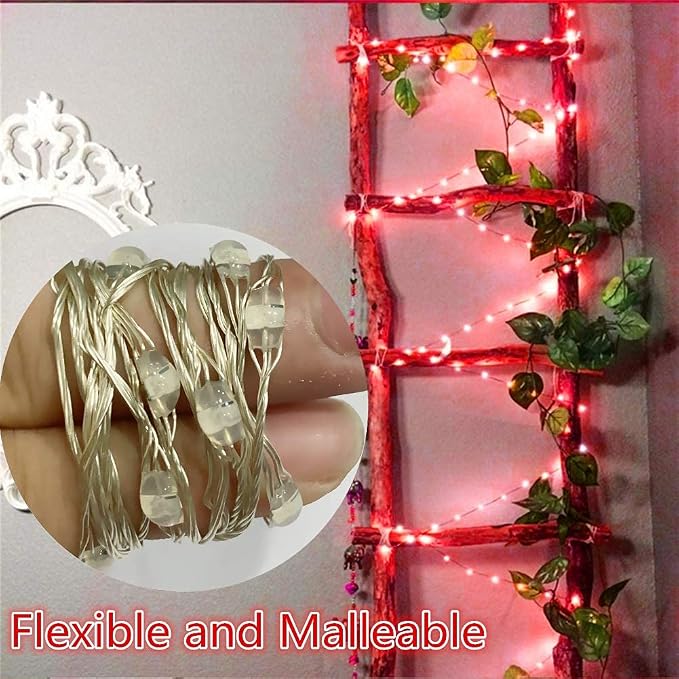 Twinkle Star Color-Changing Fairy Lights, 33Ft 100 LED, 16 Colors | Waterproof Mini String Lights, USB Silver Wire Lights with Adapter, For Bedroom Garden Party Wedding Christmas Decor