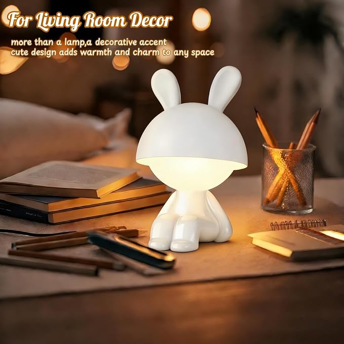 Night Lights for Kids,Rechargeable TableLamp,Touch Bedside Lamps,Cordless Dimmable Warm White Light,Baby Nursery,Breastfeeding,Sleep Aid,Cute Bunny Decor Gifts for Toddler Boys Girls Adults