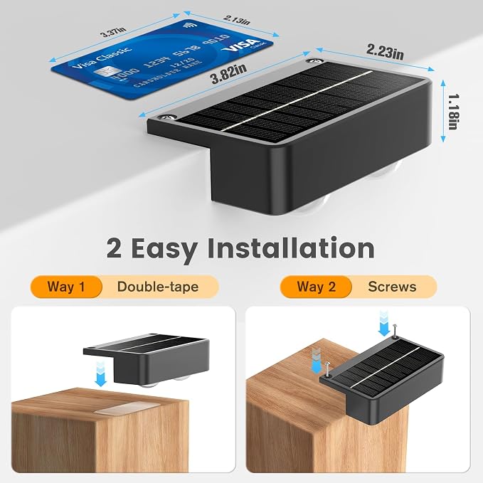 Bridika Solar Fence Lights Outdoor 8 Pack, Bright Solar Deck Lights with Lens, 3 Color Modes IP65 Waterproof Large Size Step Lights for Outside, Fence, Stair, Backyard, Patio, Wall