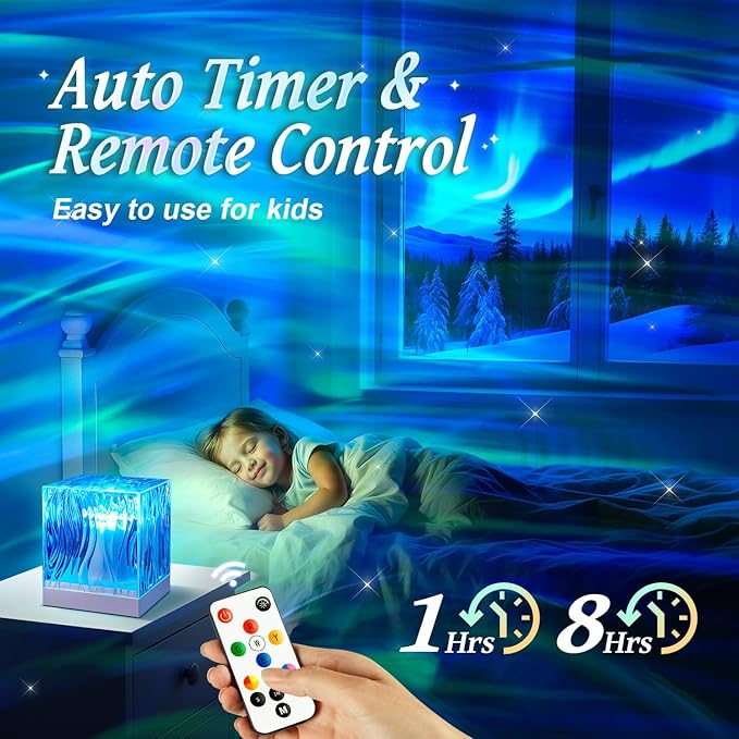 Galaxy Projector Night Light Projector, 18-Color Ocean Havie Lamp Gift Box | Remote, 10 Brightness&Dimmable, Teen Boys Girls Birthday Gifts, Relaxing&Calming, Mood&Ambient Lighting, 1&8 Hr Timer, Decor