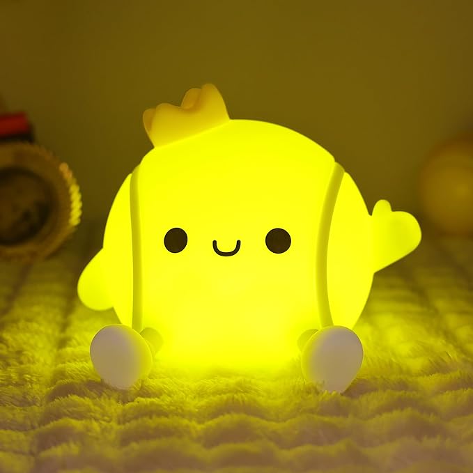 Tennis Gifts, Cute Tennis Ball Silicone Night Light, Touch Control & Timer, Suitable for Breastfeeding Reading Working Sleep for Baby Kids Teens Adults Tennis Lovers