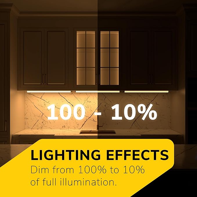 GETINLIGHT Inlight 12-inch Hardwired Only LED Under Cabinet Lighting, Soft White(3000K), Dimmable, Matte White Finished, ETL Listed, IN-0201-11-WH
