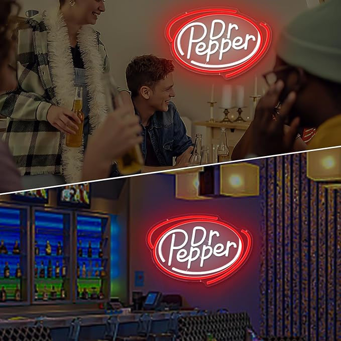 Pepper Neon Sign Dimmable Led Pepper Light for Wall Decor, Soda Decor Neon Signs for Business Man Cave, Bar, Shop, Bedroom, Pepper Gifts for Christmas, Birthday
