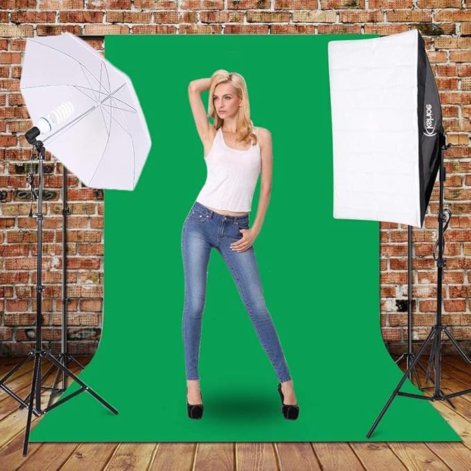 Photo Lighting Kit, 2M x 3M/6.6ft x 9.8ft Background Support System and 900W 6400K Umbrellas Softbox Continuous Lighting Kit for Photo Studio Product,Portrait and Video Shoot Photography
