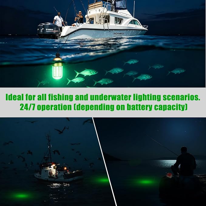 30W Underwater Fish Light Compatible with Milwaukee M 18 Battery