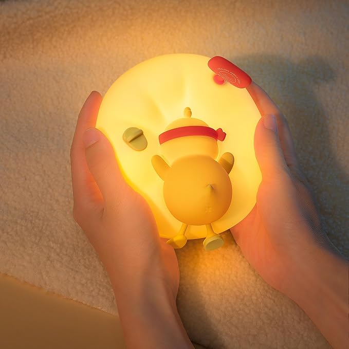 Duck Night Light for Kids, 3 Brightness Levels LED Nursery Lamp Dimmable & Rechargeable, Duck Silicone Lamp for Bedroom/Nursery,Room Decor Lamp Gift for Adult Toddler/Boys/Girls Yellow