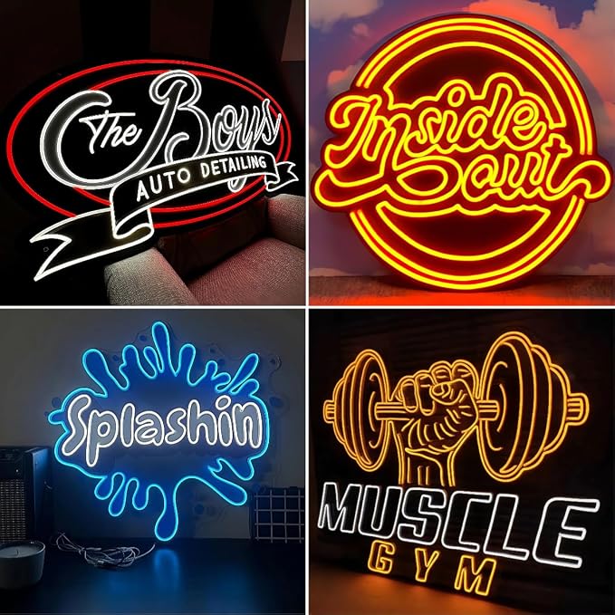 Custom Neon Signs, Neon Name Sign Customizable for Business Backdrop | Personalized LED Logo Light Up Sign for Beauty Salon, Nail Bar & Cafe Wall Decor. Elevate Your Shop’s Vibe.