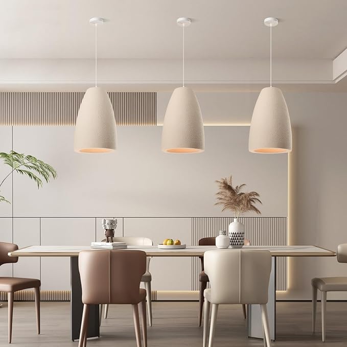 JAYMP Wabi Sabi Pendant Light for Dining Room Kitchen Island Light Hallway Restaurant Hanging Lamp E26 Base Japanese Style Wine Bottle Shape Lighting Fixture, 1 Pack (Light Brown,A Shape, D35×H51cm)