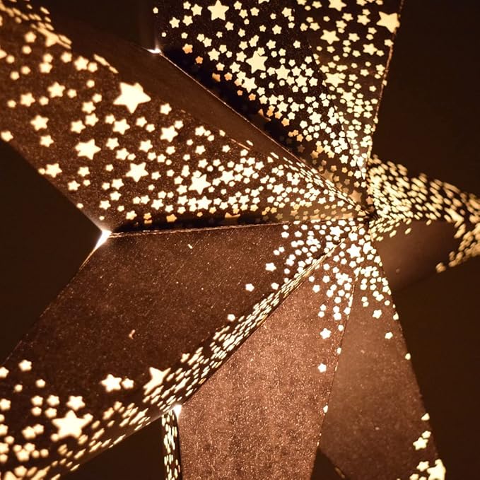 Regel Gray Paper Star Lantern with 12 Foot Power Cord Included