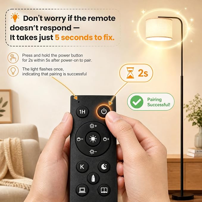 Arc RGB Floor Lamp with Remote and Dimmable Black lamps for Living Room | Modern Tall Standing Lamp for Bedroom Corner and Office wiht Adjustable Hanging Drum Shade Over Couch Arched Reading Light