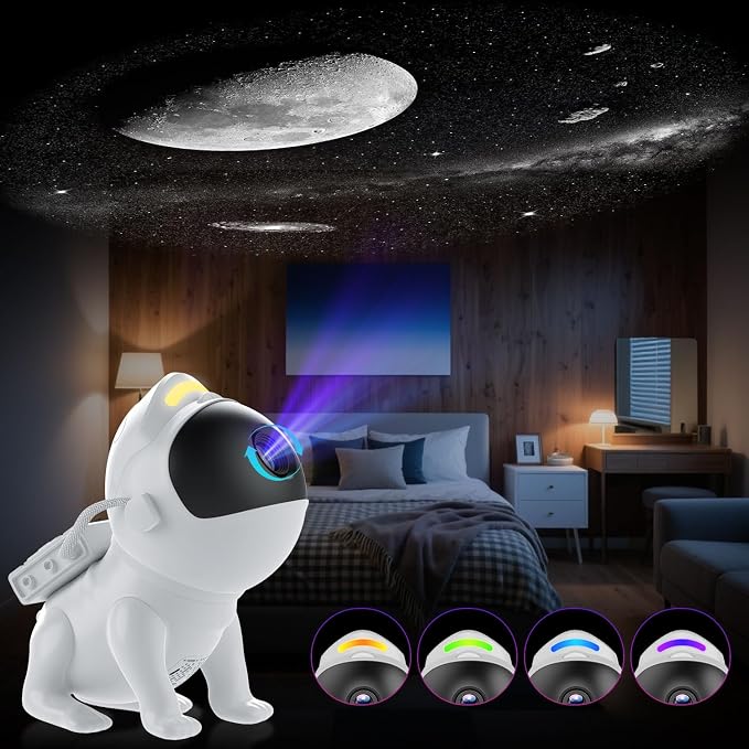 Galaxy Projector Pro for Bedroom,13 in 1 Planetarium Star Projector with White Noise,Timer,Remote,Music Speaker,360° Rotating Ceiling Night Light,LED Space Night Light Projector for Kids Adults Gifts
