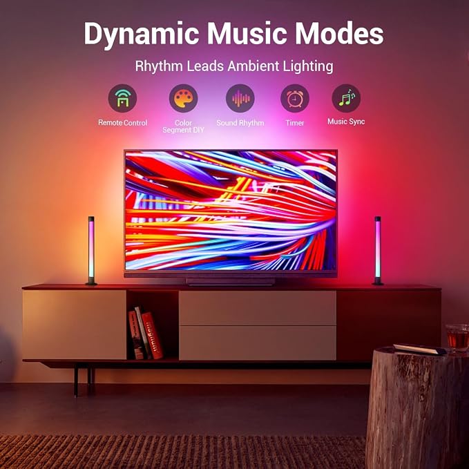 Smart Gaming Light Bar Ambient Lighting, LED Backlights with Scene and Music Sync for Game Monitor, PC, TV, Room Decoration Valentine's Day Gift