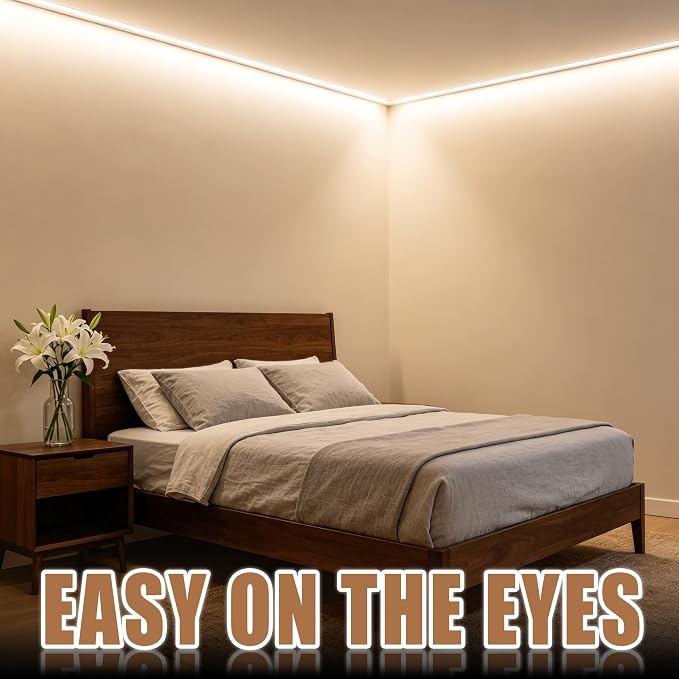 RadiantFlux 4000K 10Ft LED Strip Lights, Natural Daylight LED Tape for Indoor, Dimmable Flexible Super Bright Lighting for Living Room, Kitchen & Vanity Mirror