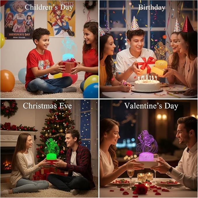 3D Night Light, 16 Color Changing Cartoon USB Desk Lamp Illusion Lighting with Remote Control for Home Decor Gift for Kids | Marc Spector;Survivors;4 modes;gamer present;esport decor;collectible lamp;game room;holiday birthday gifts