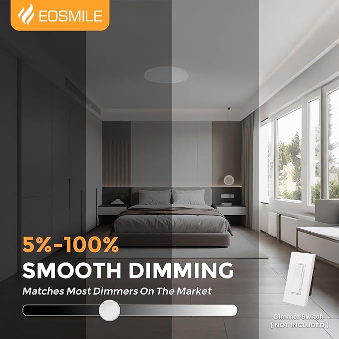 2Pack 12 Inch LED Flush Mount Ceiling Light, 25W, 3000LM, CRI 95+, 2700K-5000K 5CCT & Dimmable, White Round Surface Flat Panel Light for Hallway, Kitchen, Bedroom, Laundry Room