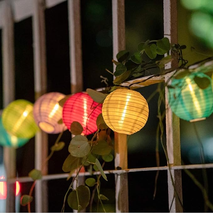 Vigdur Solar Lantern String Lights Waterproof Outdoor Indoor Decorative-String Lights Multicolor for Patio Garden Wedding Party Camping Bedroom Decor