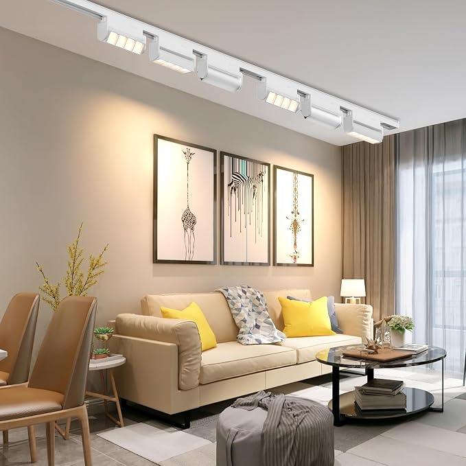 5 Color Linear H Track Lighting Heads H Type Track Light Heads Dimmable LED Track Lighting Fixtures Ceiling Spot Light, H Style Track Heads for H Track Lighting Rails, White CRI90 12W 3 Pack