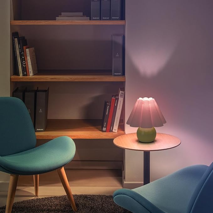 Rechargeable Cordless Green Small Table Lamp, Battery Operated Remote Control LIght Mini Cute Table Lamps for Bedroom Nightstand, Cute Small Table Lamp for Small Spaces for Kitchen Counter, Bookshelf