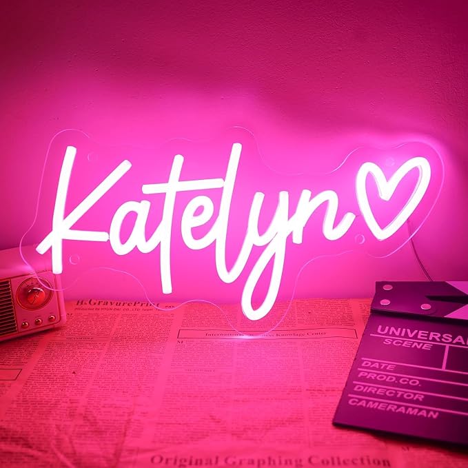 Custom Neon Signs,Personalized LED Neon Name Sign for Wall Decor | Dimmable, Wedding Backdrop, Birthday Party Bar Home Decor Name Logo