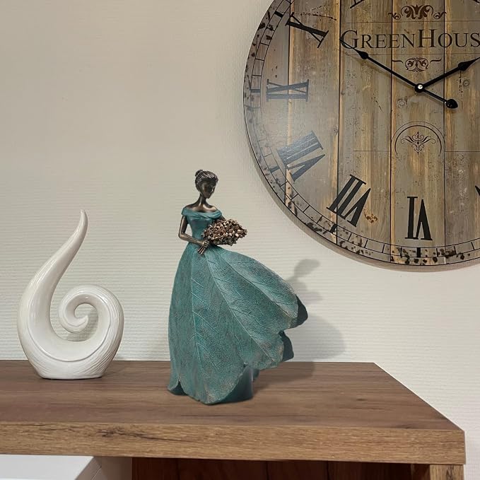 Guichifun Fairy Statue Leaf Angel Girls Resin Table Decor 5x3x7.5 Inch | Home Decoration, Modern, Living Room Office Sculpture, Indoor Rustic Figurines, Gift for Women