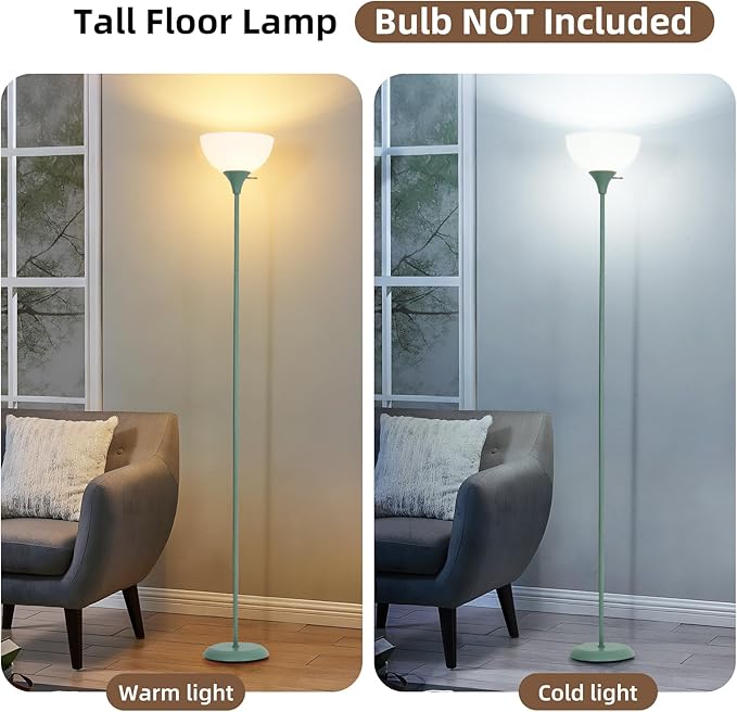 Standing Lamp, Floor Lamp, Dimmable Floor Lamps for Living Room Bedroom Study Office Kid’s Room (Green)