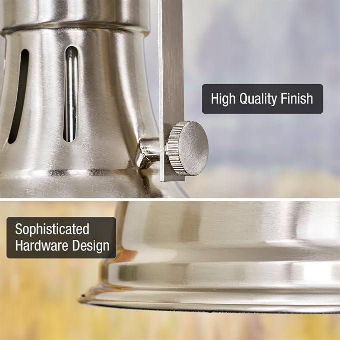 Kira Home Belle 14" Modern Industrial Pendant Light for Kitchen Island | Classic Dome Metal Shade, Retro Mid-century Profile Design, Premium Brushed Nickel Finish Ceiling Hanging Fixture