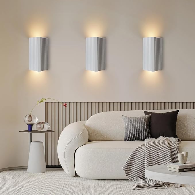ZEROUNO LED Wall Sconce Indoor Wall Lights, White Hardwired Up and Down Wall Mount Light for Living Room Bedroom Hallway Corridor Stairs Warm White 3000K (with Replacement G9 Bulbs)