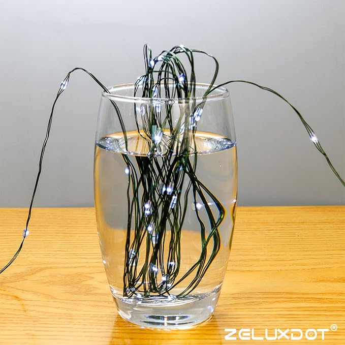 200FT 600LEDs Fairy Lights Plug in,Green Wire,Cool White | Waterproof Led String Lights,8 Modes Remote Twinkle Light for Outdoor Indoor Christmas Wedding Birthday Garden Decorations