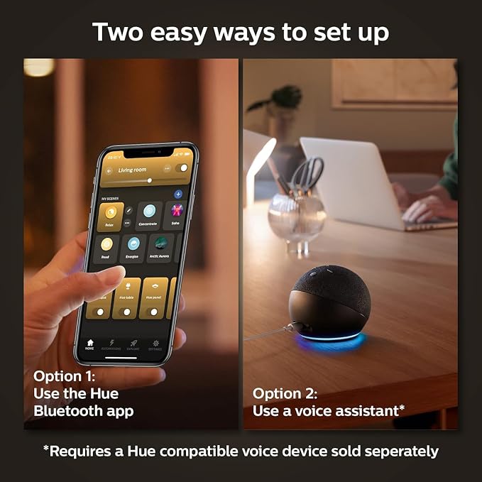 Philips Hue Smart 100W A21 LED Bulb - White Ambiance Warm-to-Cool White Light - 1 Pack - 1600LM - E26 - Indoor - Control with Hue App - Works with Alexa, Google Assistant and Apple Homekit