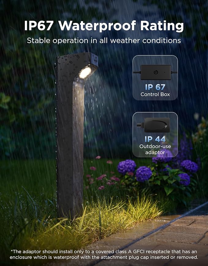 Govee Outdoor Pathway Lights 2 Lite 8 pack, IP67 Waterproof, 16 Million Colors, 60+ Scene Modes Patio Lights for Path,Landscape Lighting, Outdoor Decor, Compatible with Alexa, Google Assistant, Matter