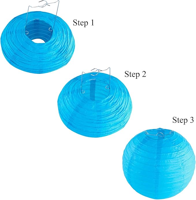 Super Z Outlet 16 Pack Assorted Colorful Decorative Chinese/Japanese Floating Sky Paper Lanterns Metal Frame for Events, Party Decoration (Multiple Sizes)