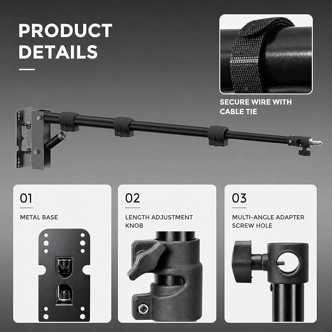 18” Ring Light with Wall Mount Stand and Wireless Remote, 4 Color Filters Bi-Color LCD Display 60W 3000-5800K CRI≥97 Light Ring for Video Recording/Photography/Beauty Shop/Tattoo/Barber