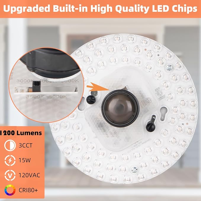 LED Motion Sensor Outdoor Ceiling Light Flush Mount Porch Ceiling Light | 12 Inch Black Ceiling Light Fixtures, Dusk to Dawn Outdoor Light Waterproof, 3CCT 3000K/4000K/5000K for Porch Garage Patio