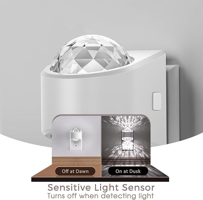 Night Lights Plug into Wall, Night Light Dimmable Brightness | LED Dusk to Dawn Sensor Nightlight for Bedroom, Nursery, Bathroom, Home Decor, Gaming Room, Daylight White 5000k