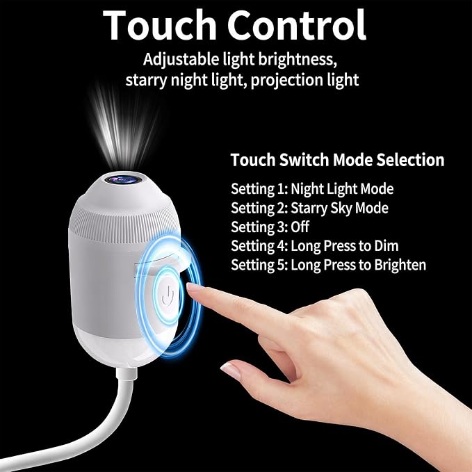 2027 New Hd Smart Dynamic 5d Holographic Night Light Projector with 24 Films Plug and Play HD Star Projector 360° Adjustable 2-in-1 Galaxy Star Ocean USB Powered Ceiling Projector for Bedroom