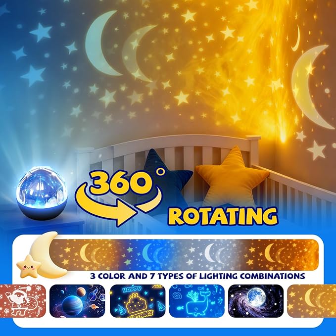 TOURACE Solar System Projector, Star Night Light for Kids, Planet Toys, Space Light, Universe Projectór, Space Lamp, Teen boy Girl Bedroom, Planets Toy, Planetarium Projector, Boys Gift, Christmas.