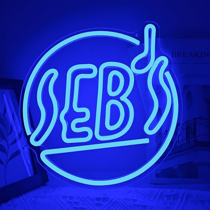 Sebs Neon Sign for Wall Theme Music LED Signs Classic Movie Light Up Sign for Bedroom Jazz Pub Blue LED Signs Wall Decor Christmas Gift for Movie Lovers Music Bar Light Sign