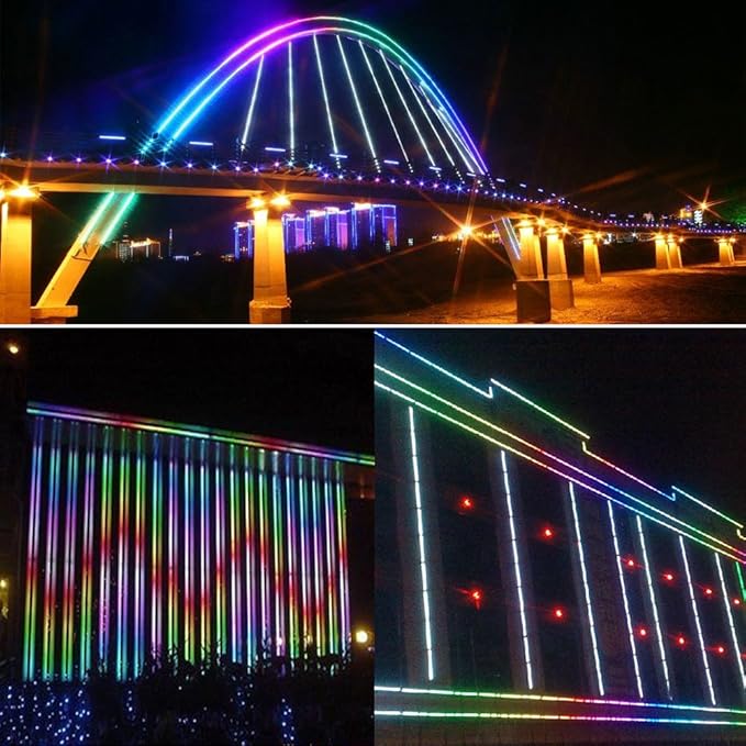 26.2ft 2-Wire Waterproof 1/2" LED Rope Light Kit, 110V-120V PVC 30 LED/M Tube Lights Strip for Background, Outdoor, Christmas, Home Decoration(Multi-Color)