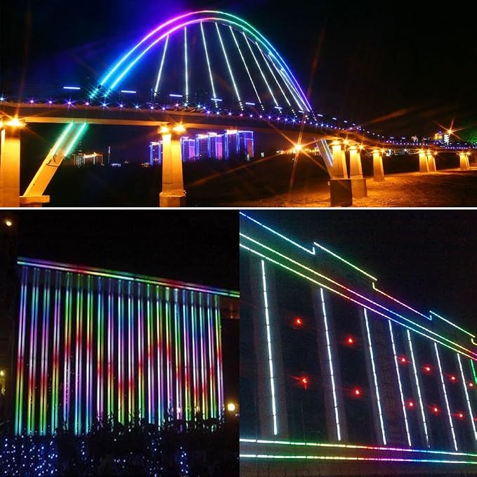 9.9ft 2-Wire Waterproof LED Rope Light Kit, 110V-120V PVC 30 LED/M Tube Lights Strip, 1/2" Rope Lights for Background, Outdoor, Christmas, Home Decoration(Multi-Color)