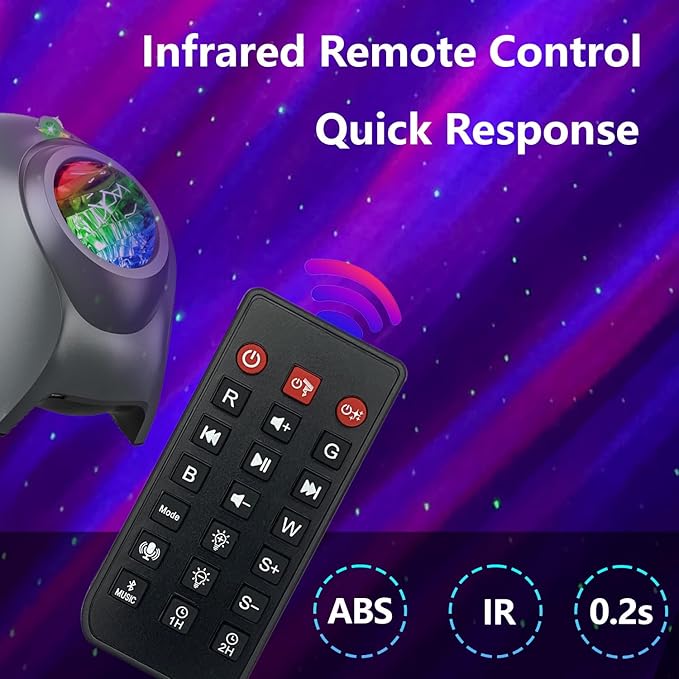 Replacement Remote Control Compatible with Rossetta Galaxy Star Projector-RT009 for Bedroom,LED Night Light Aurora Projector,Northern Galaxy Light Aurora Projector