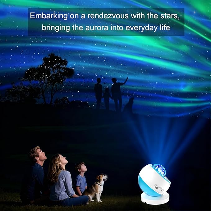 Northern Lights Projector,Star Projector for Bedroom,3 HD Projection Lenses Galaxy Projector,Bluetooth Speaker Star Projector,Moon Projector,Aurora Light Projector,Room Decor,Lights for Bedroom